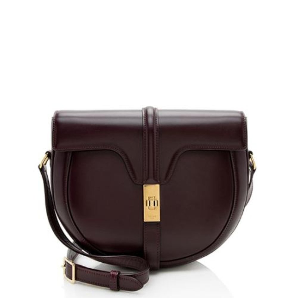 SOLD Celine Burgundy Leather Besace 16 Crossbody - Picture 1 of 10